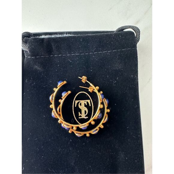 Sylvia Toledano - Petite Candy Hoop Earrings - Lapis - Paris - Picture 4 of 4